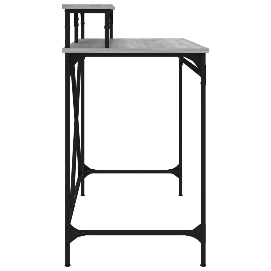 Gray Sonoma Desk 100x50x90 cm Made of wood and iron