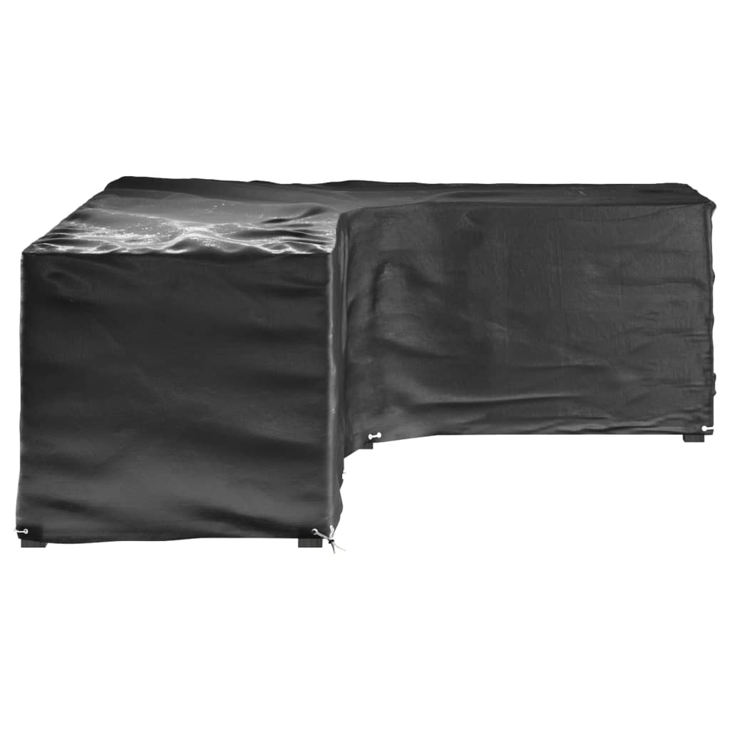 L-shaped garden furniture covers 2 pieces 16 eyelets 260x210x80 cm