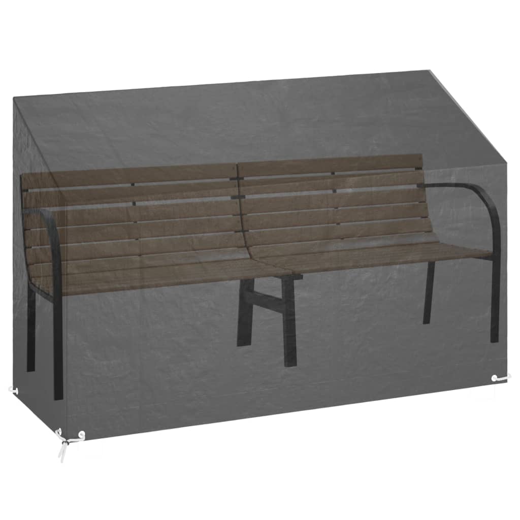Covers for garden bench 2 pieces 8 eyelets 190x70x70/88 cm