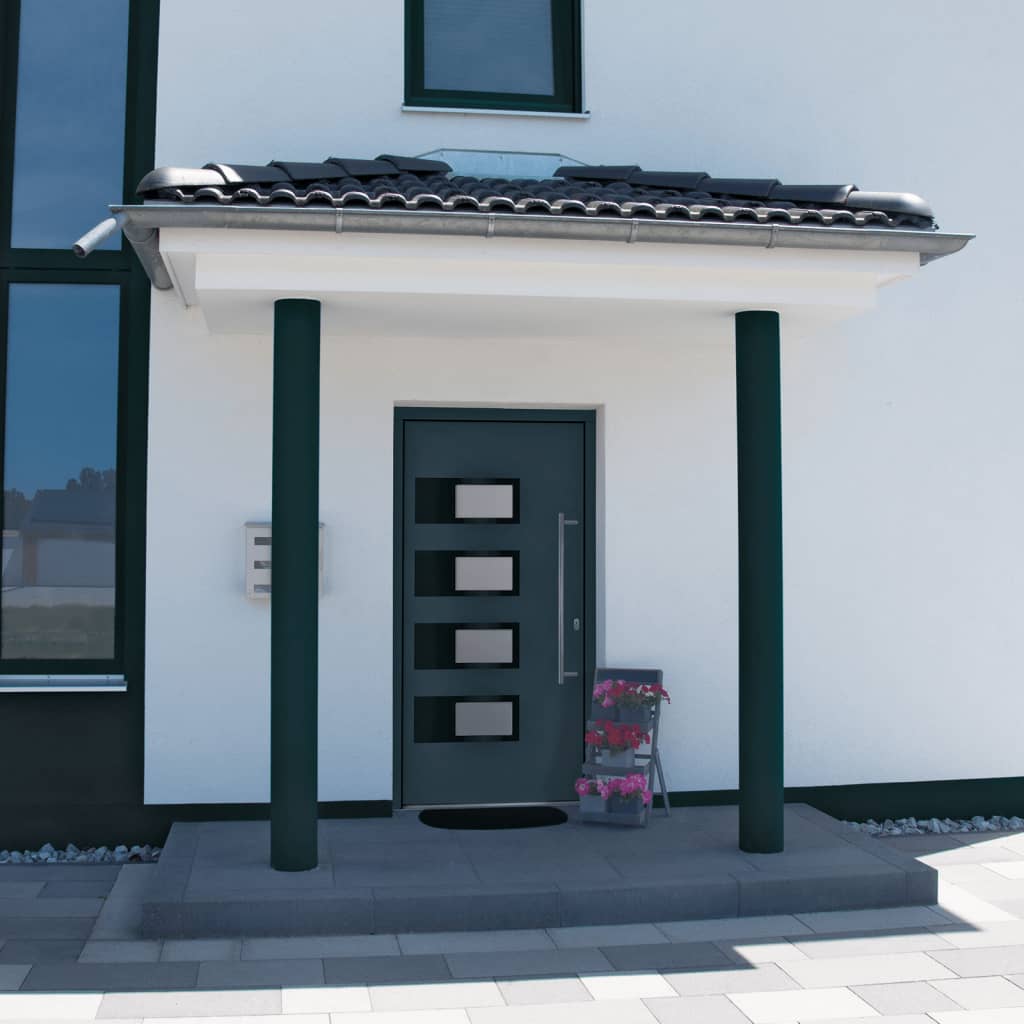 Front door anthracite 100x200 cm aluminum and PVC