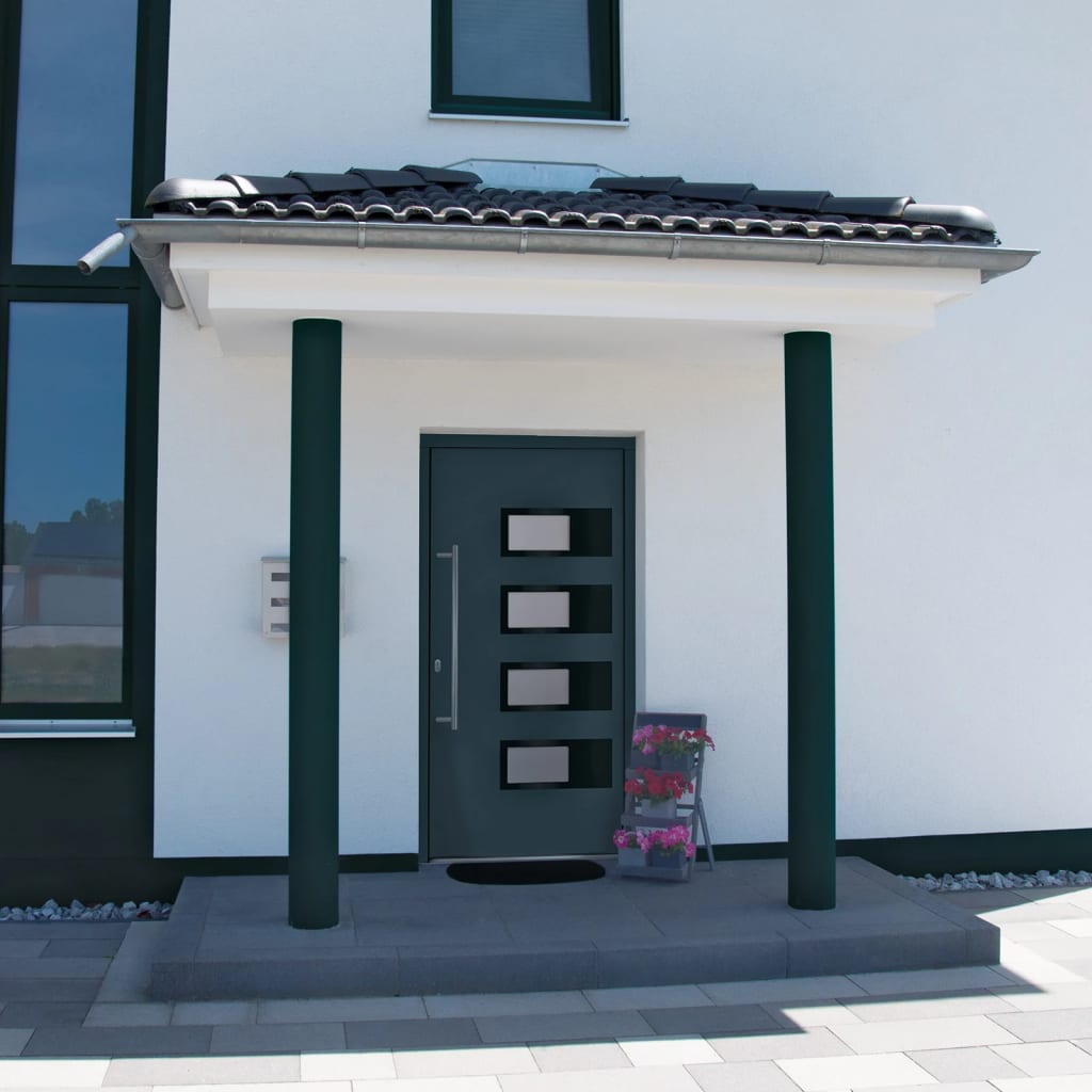Front door anthracite 100x210 cm aluminum and PVC