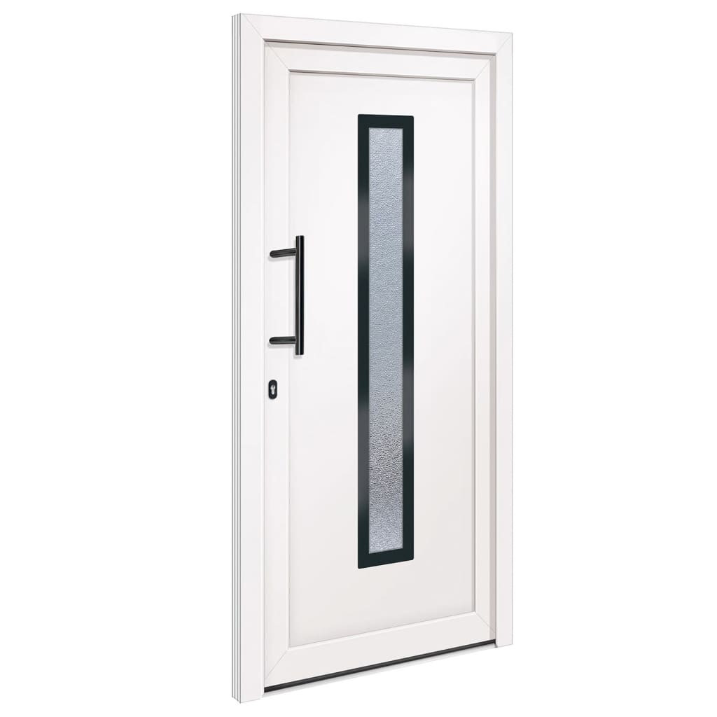 Front door white 98x200 cm PVC