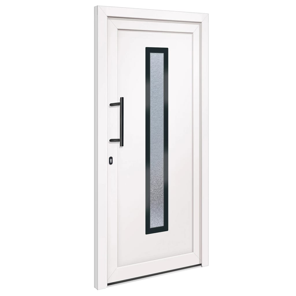 Front door white 98x208 cm PVC