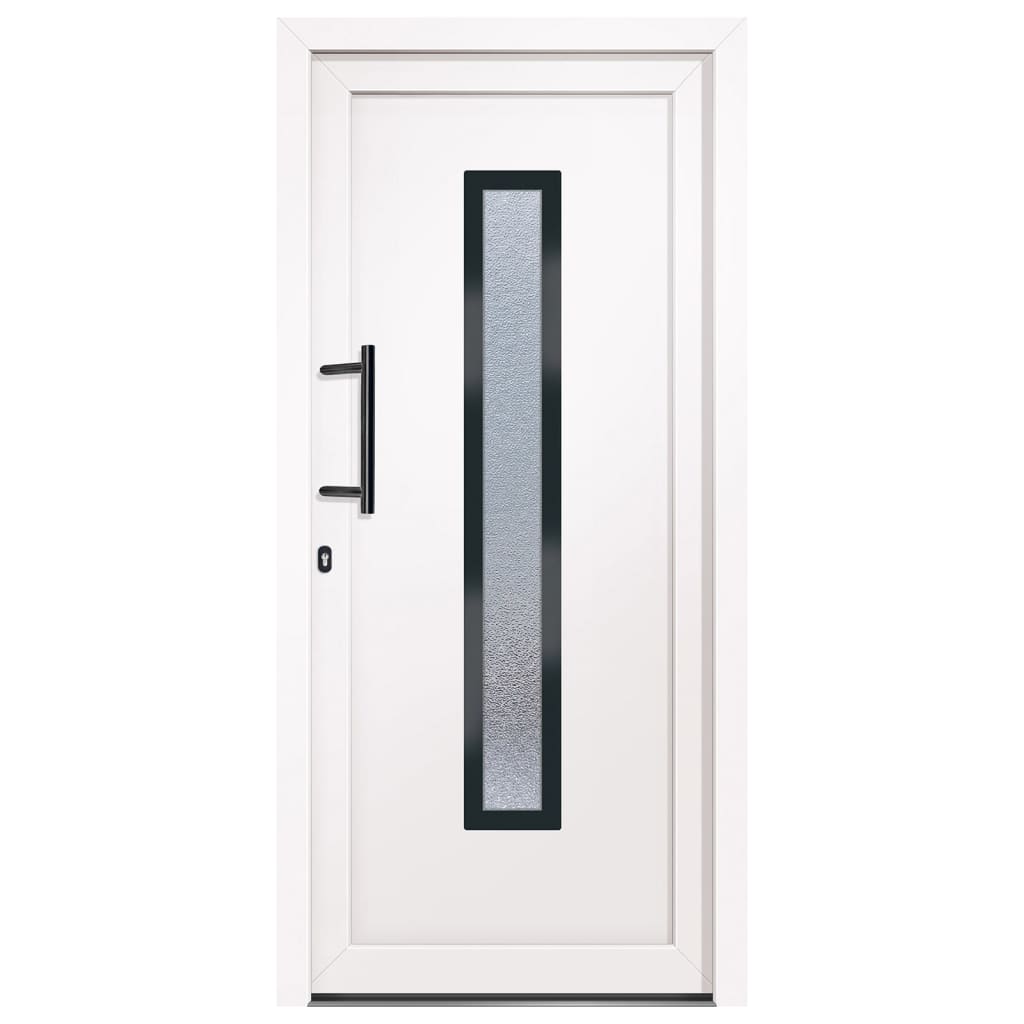 Front door white 98x208 cm PVC