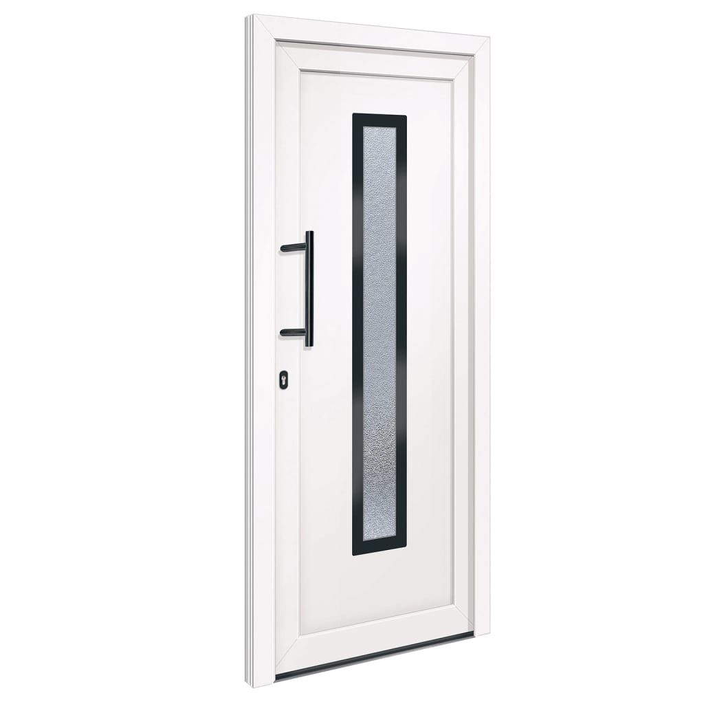 Front door white 108x200 cm PVC