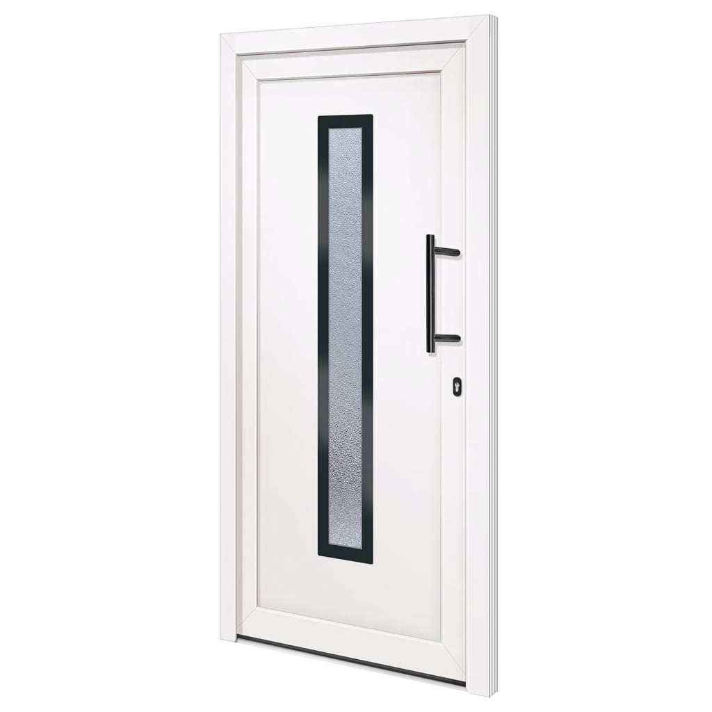 Front door white 98x200 cm PVC