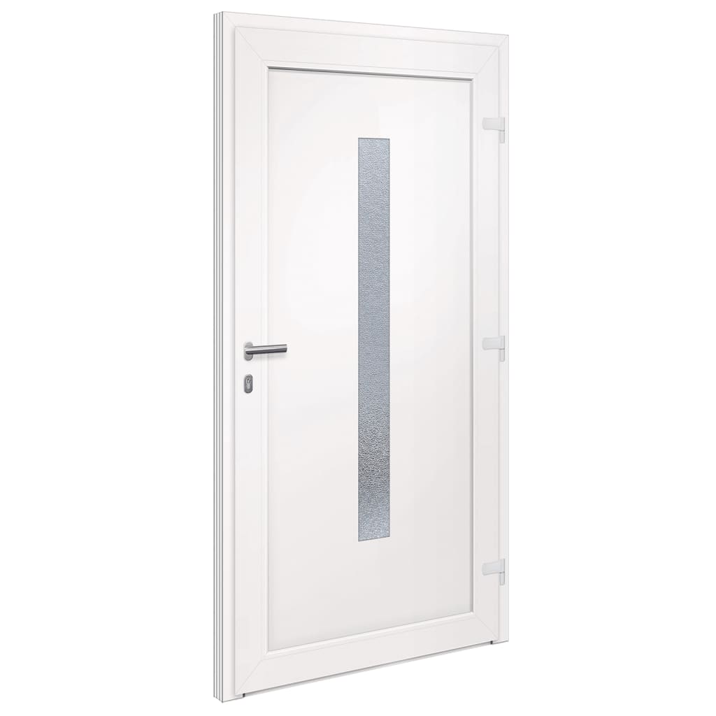 Front door white 108x200 cm PVC