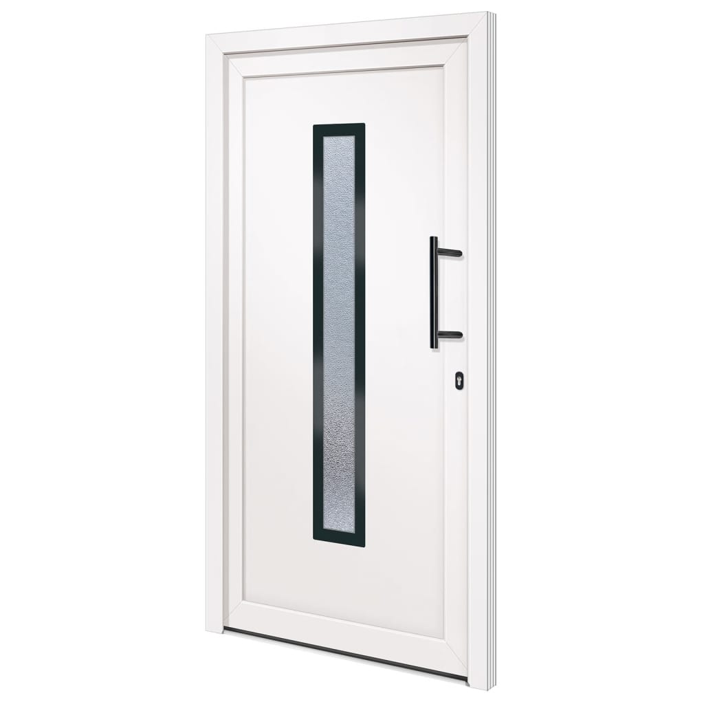 Front door white 108x208 cm PVC