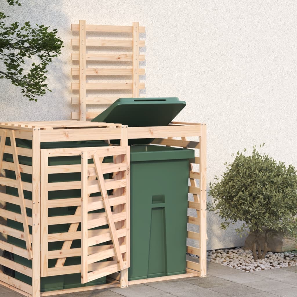 Extension for garbage can box made of solid pine wood