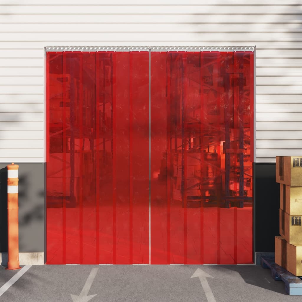 Door curtain red 300x2.6 mm 10 m PVC