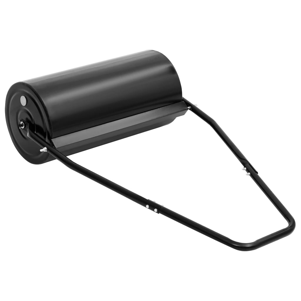 Lawn roller with handle Black 42 L iron and steel