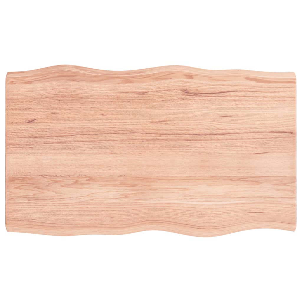 Table top 100x60x4 cm solid oak wood treated tree edge