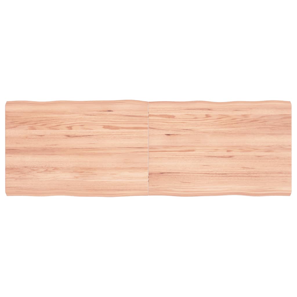 Table top 120x40x4 cm solid oak wood treated tree edge