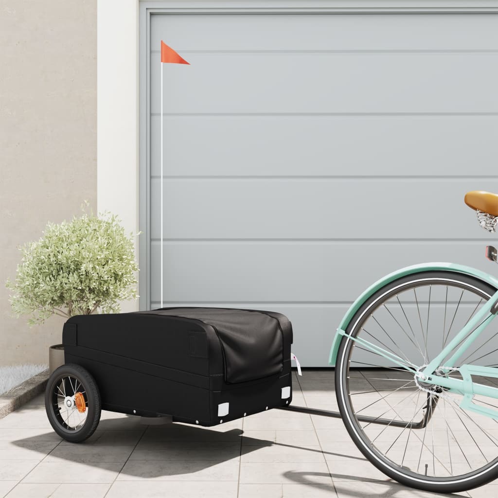 Cargo trailer for bicycle black 30 kg iron