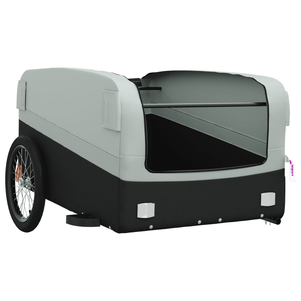 Bicycle trailer black and gray 45 kg iron