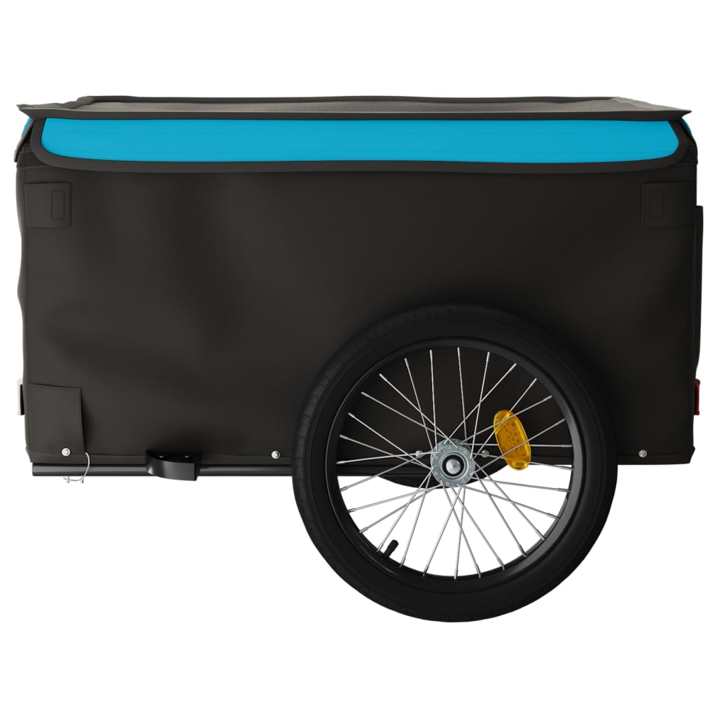 Cargo trailer for bicycle black and blue 45 kg iron