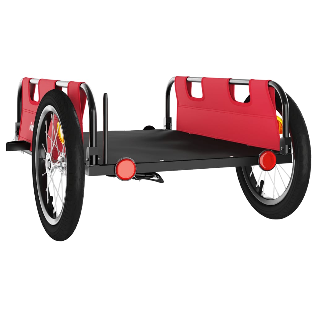 Bicycle trailer red Oxford fabric and iron