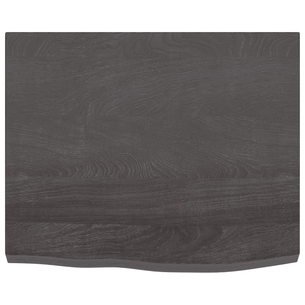 Waschtischplatte Dunkelgrau 60x50x4 cm Massivholz Behandelt