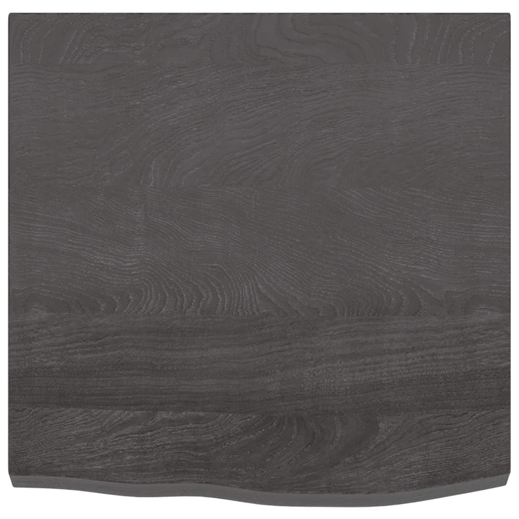 Waschtischplatte Dunkelgrau 60x60x4 cm Massivholz Behandelt