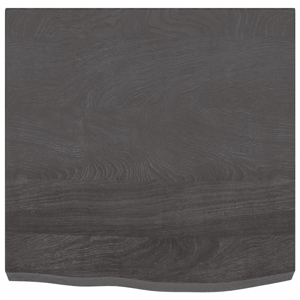 Waschtischplatte Dunkelgrau 60x60x6 cm Massivholz Behandelt