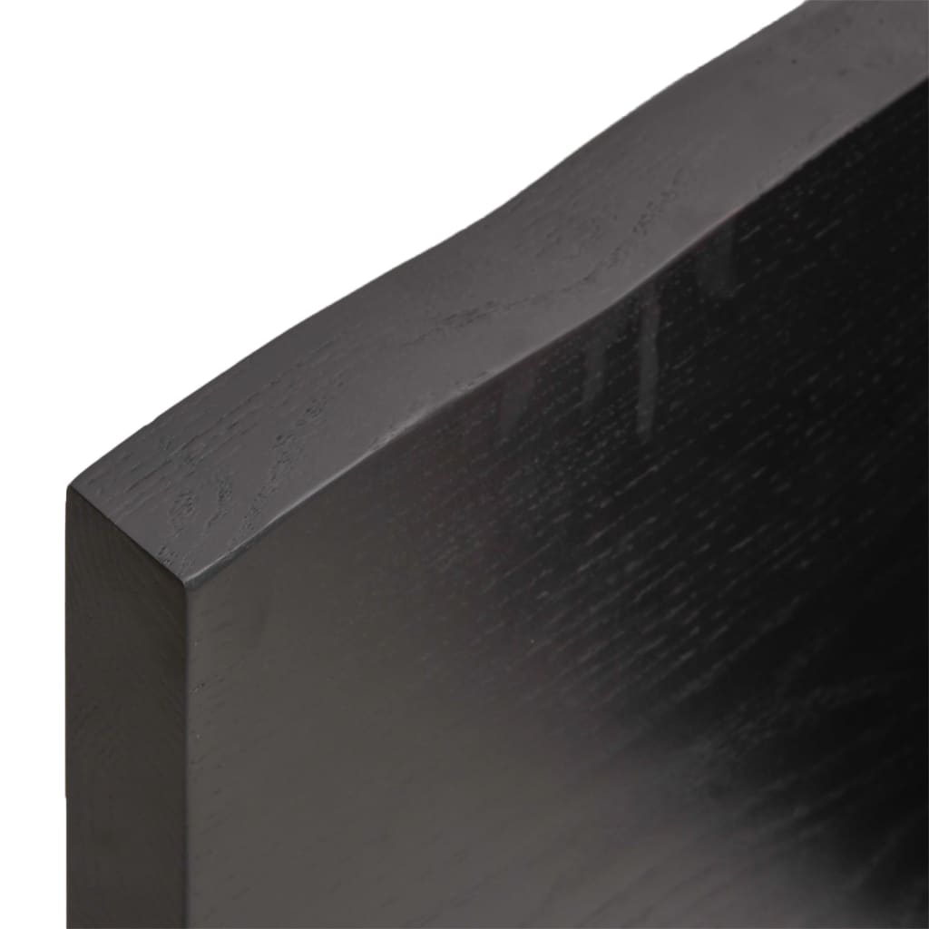 Vanity top dark gray 120x60x4 cm treated solid wood