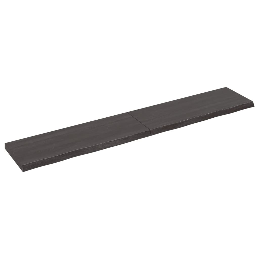 Vanity top dark gray 160x30x4 cm treated solid wood