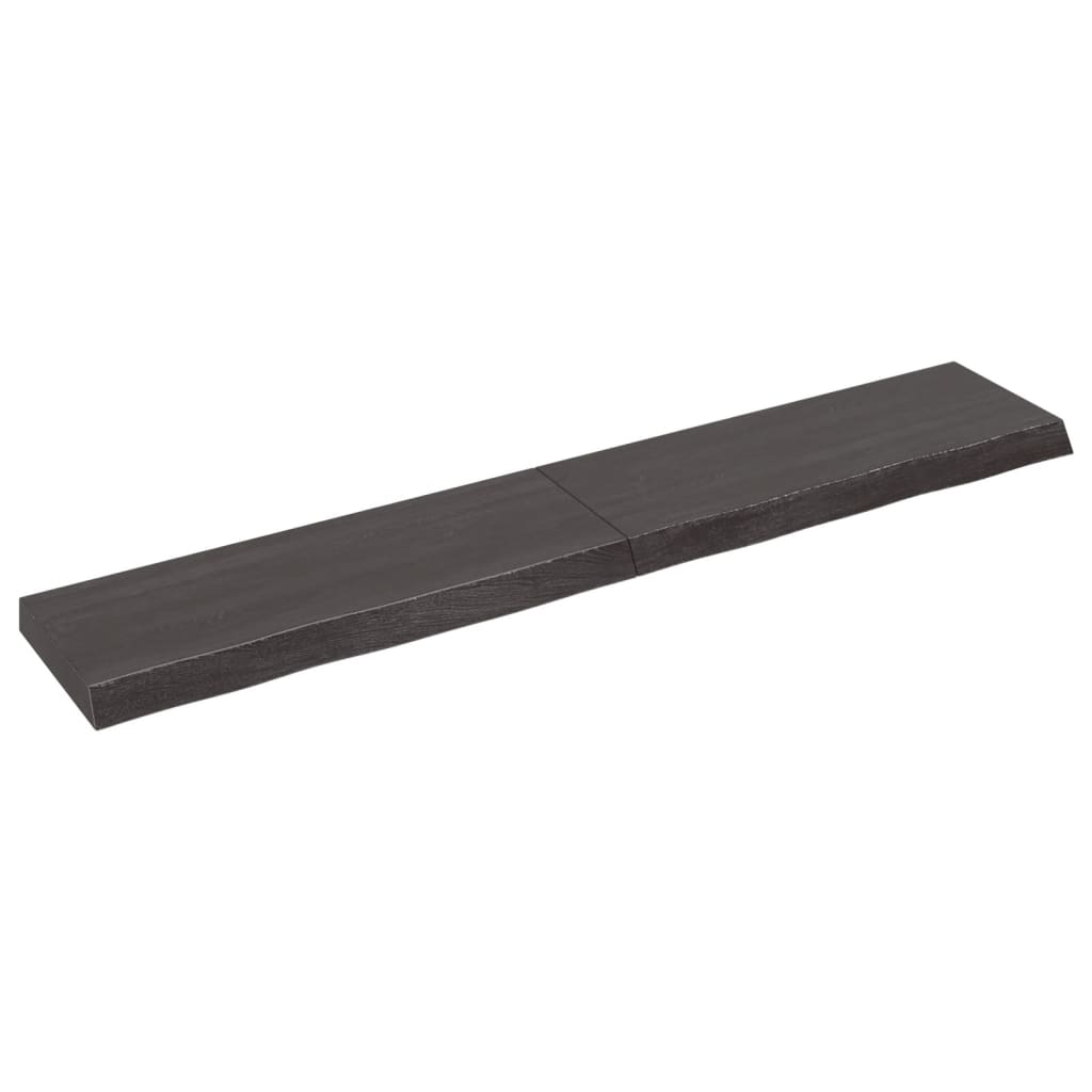Vanity top dark gray 160x30x6 cm treated solid wood