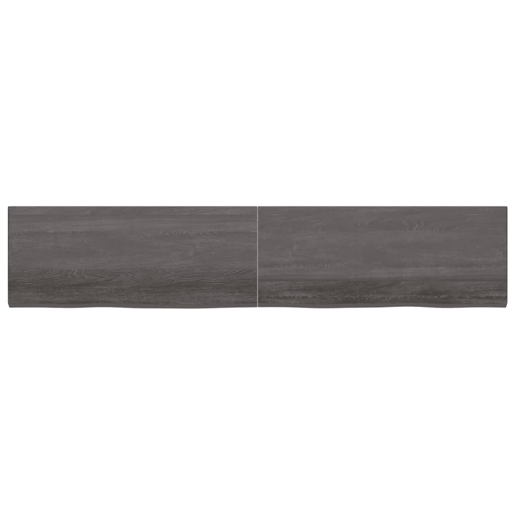 Vanity top dark gray 200x40x4 cm treated solid wood