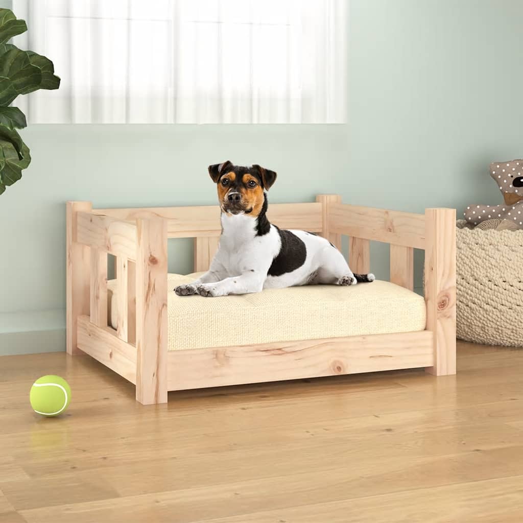 Dog bed 55.5x45.5x28 cm solid pine wood