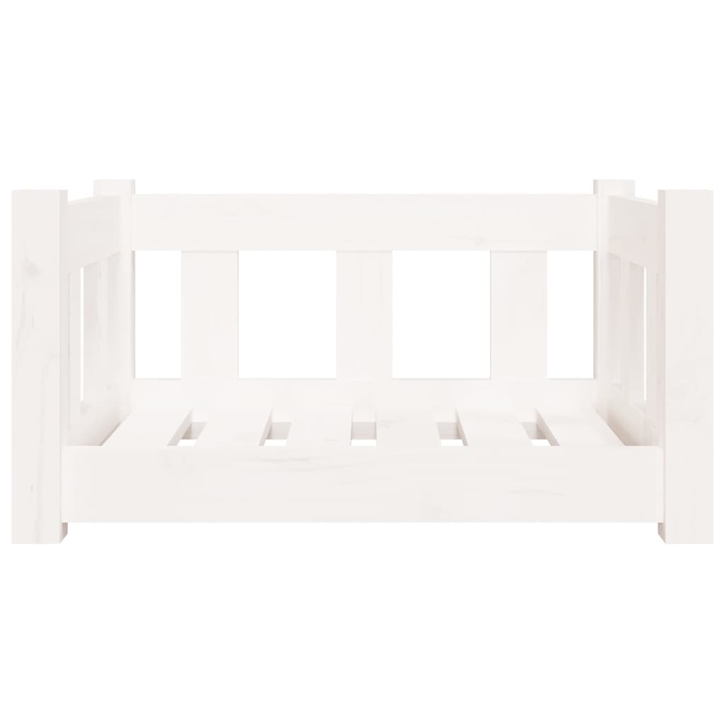 Dog bed white 55.5x45.5x28 cm solid pine wood