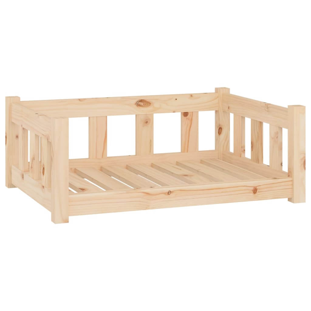 Dog bed 75.5x55.5x28 cm solid pine wood