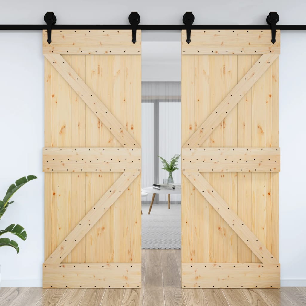 Door 85x210 cm solid pine wood