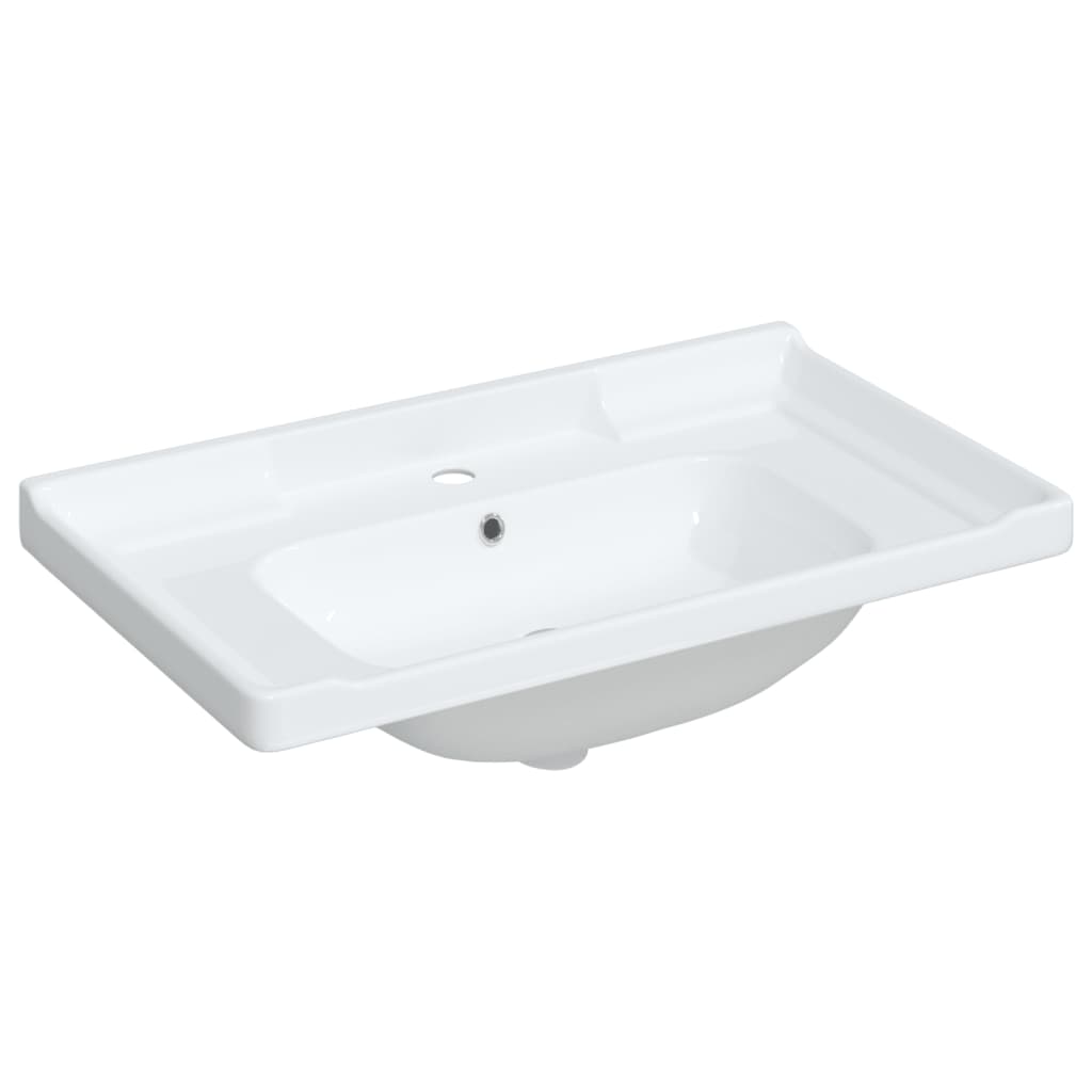 Wash basin white 81x48x23 cm rectangular ceramic