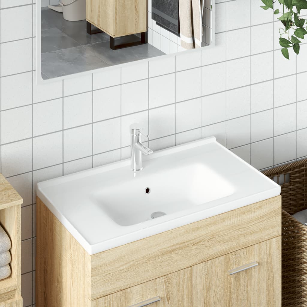 Wash basin white 91.5x48x19.5 cm rectangular ceramic