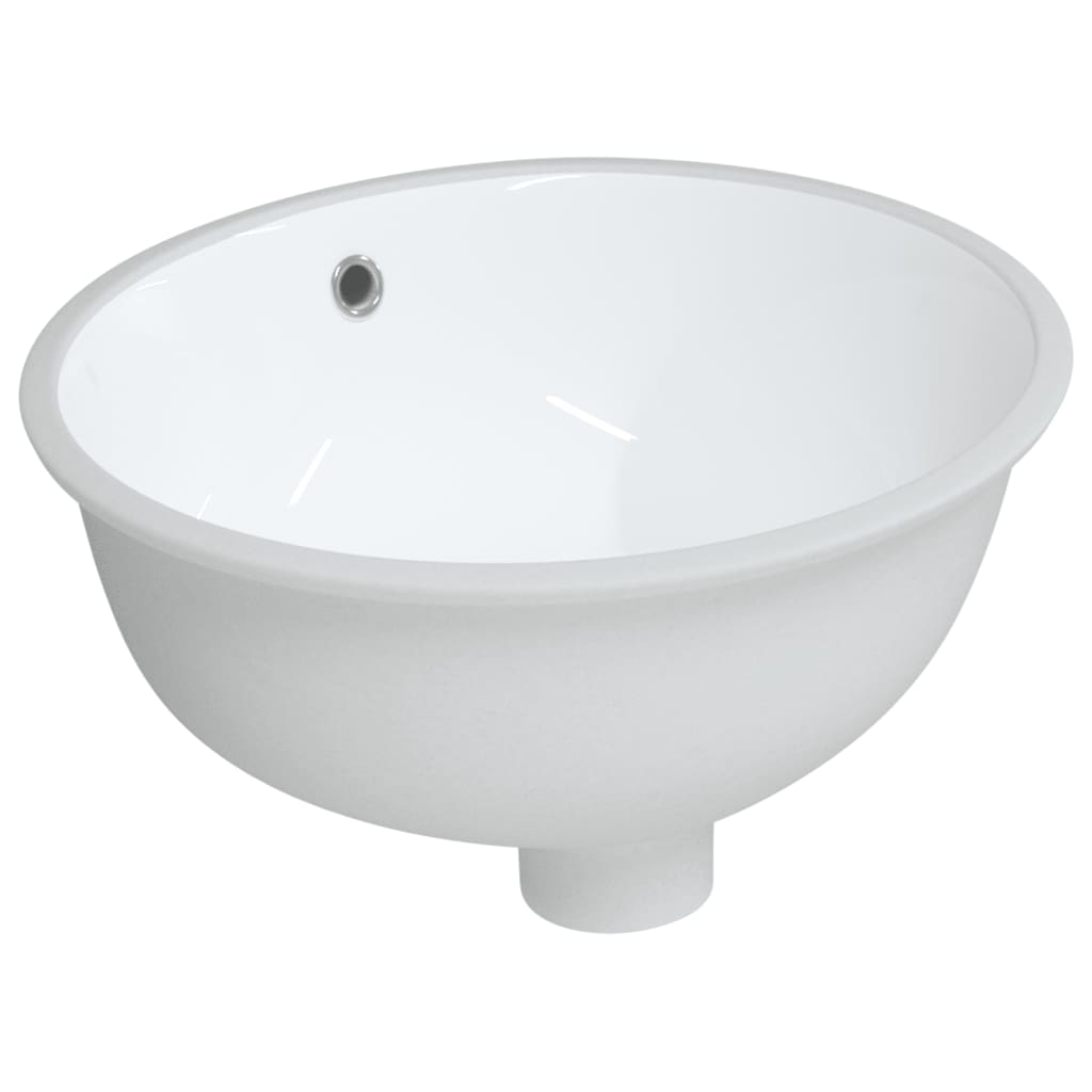 Wash basin white 37x31x17.5 cm oval ceramic