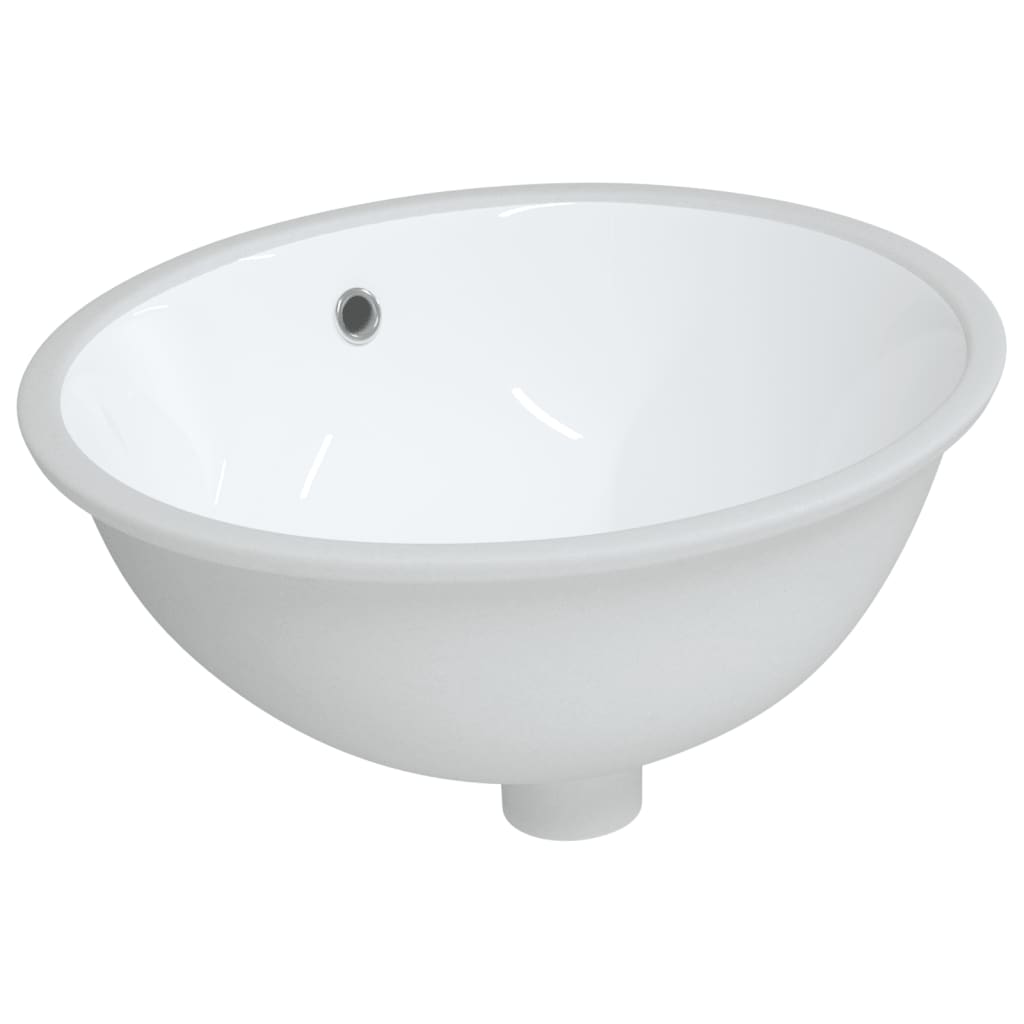 Wash basin white 47x39x21 cm oval ceramic
