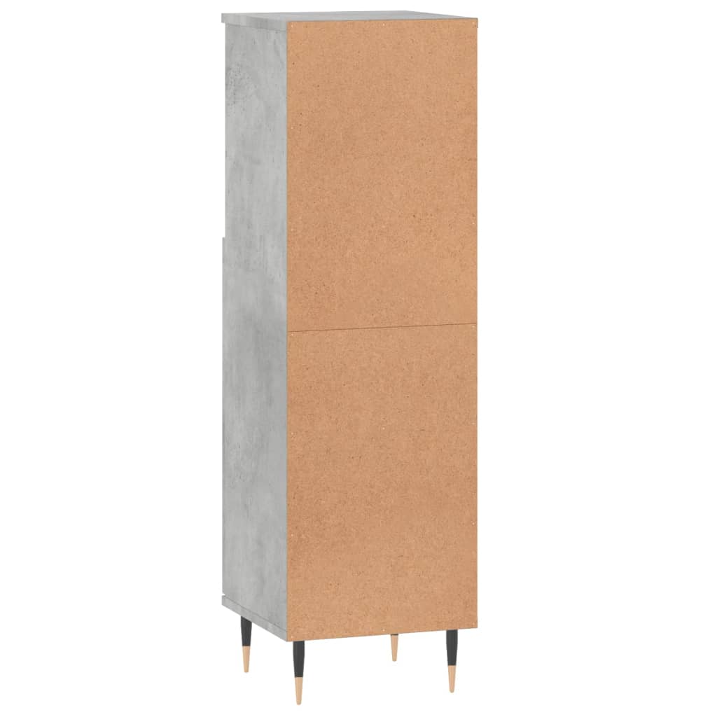 Bathroom cabinet concrete gray 30x30x100 cm made of wood