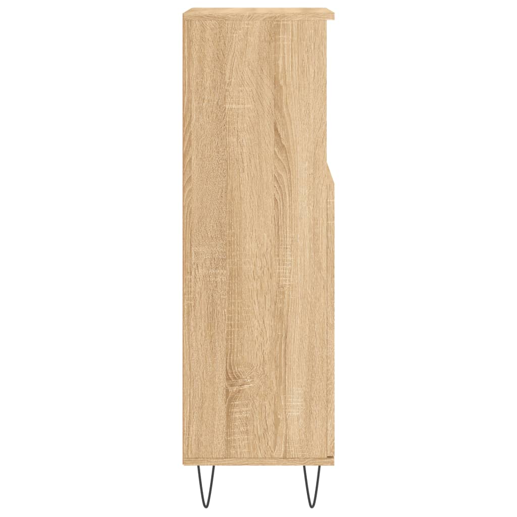 Badschrank Sonoma-Eiche 30x30x100 cm Holzwerkstoff
