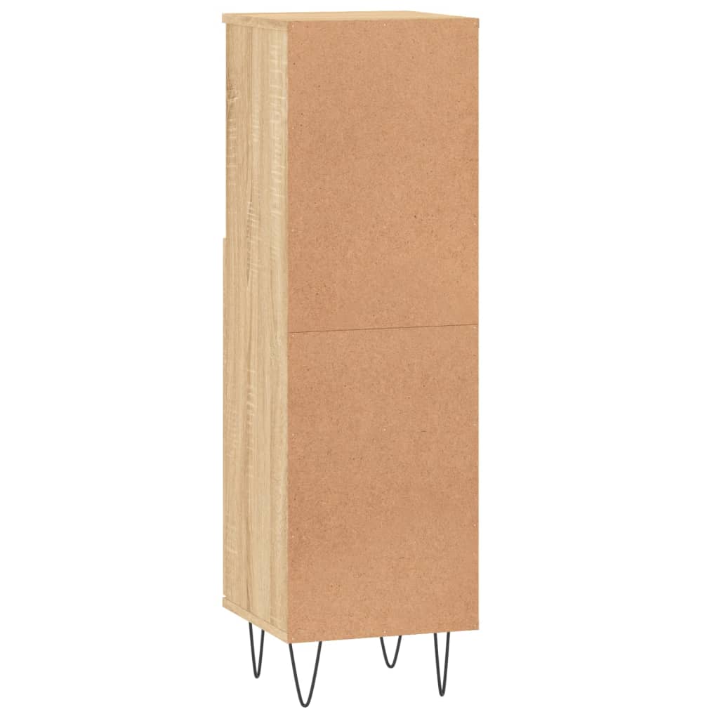 Badschrank Sonoma-Eiche 30x30x100 cm Holzwerkstoff