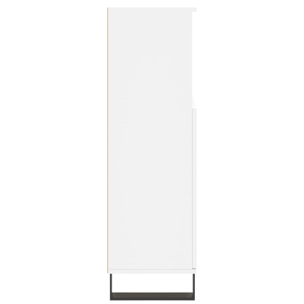 Bathroom cabinet white 30x30x100 cm made of wood