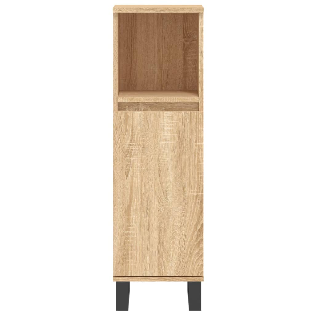 Bathroom cabinet Sonoma oak 30x30x100 cm wood material