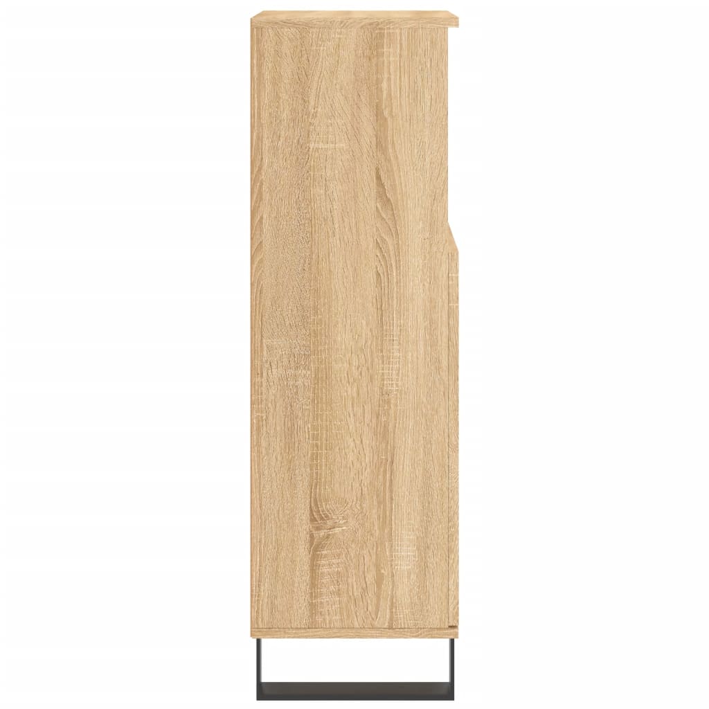 Bathroom cabinet Sonoma oak 30x30x100 cm wood material