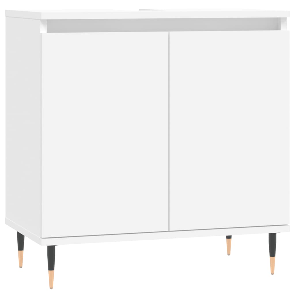 Bathroom cabinet white 58x33x60 cm made of wood