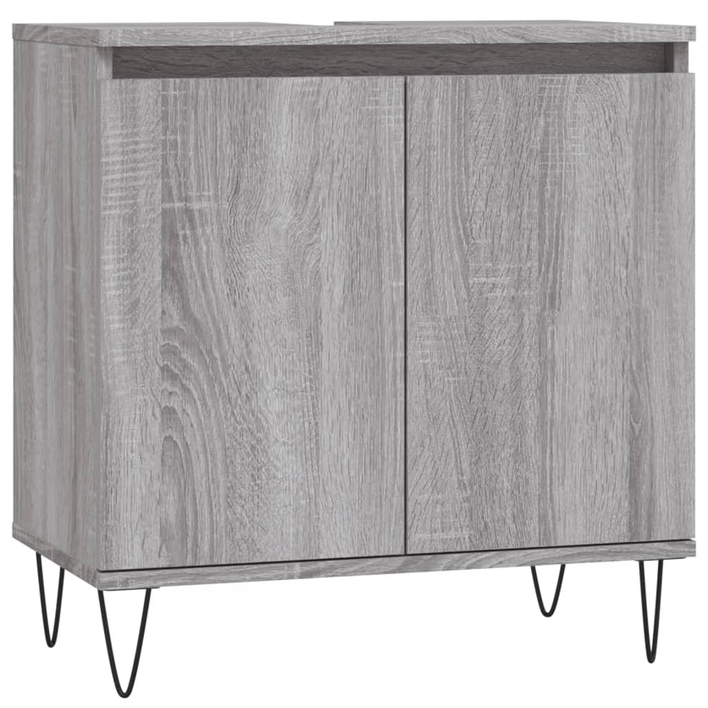 Gray Sonoma bathroom cabinet 58x33x60 cm made of wood