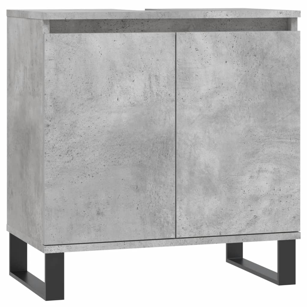 Bathroom cabinet concrete gray 58 x 33 x 60 cm made of wood