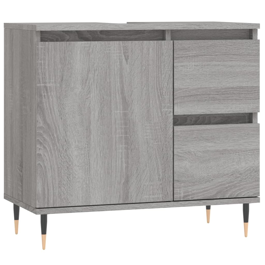 Bathroom cabinet gray Sonoma 65x33x60 cm made of wood