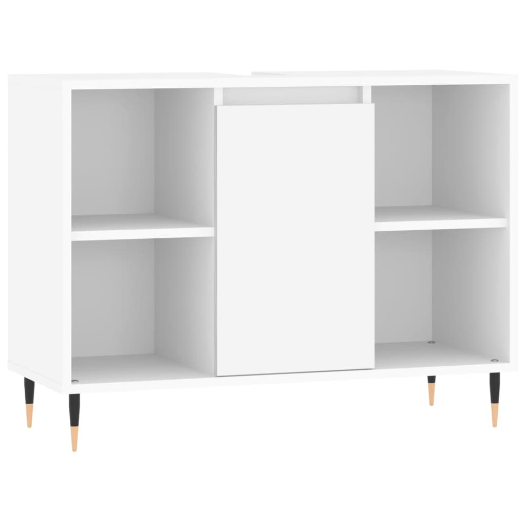 Bathroom cabinet white 80x33x60 cm made of wood