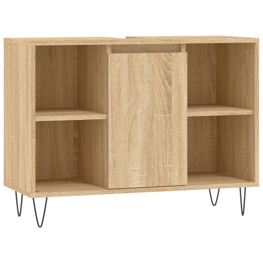 Bathroom cabinet Sonoma oak 80x33x60 cm wood material