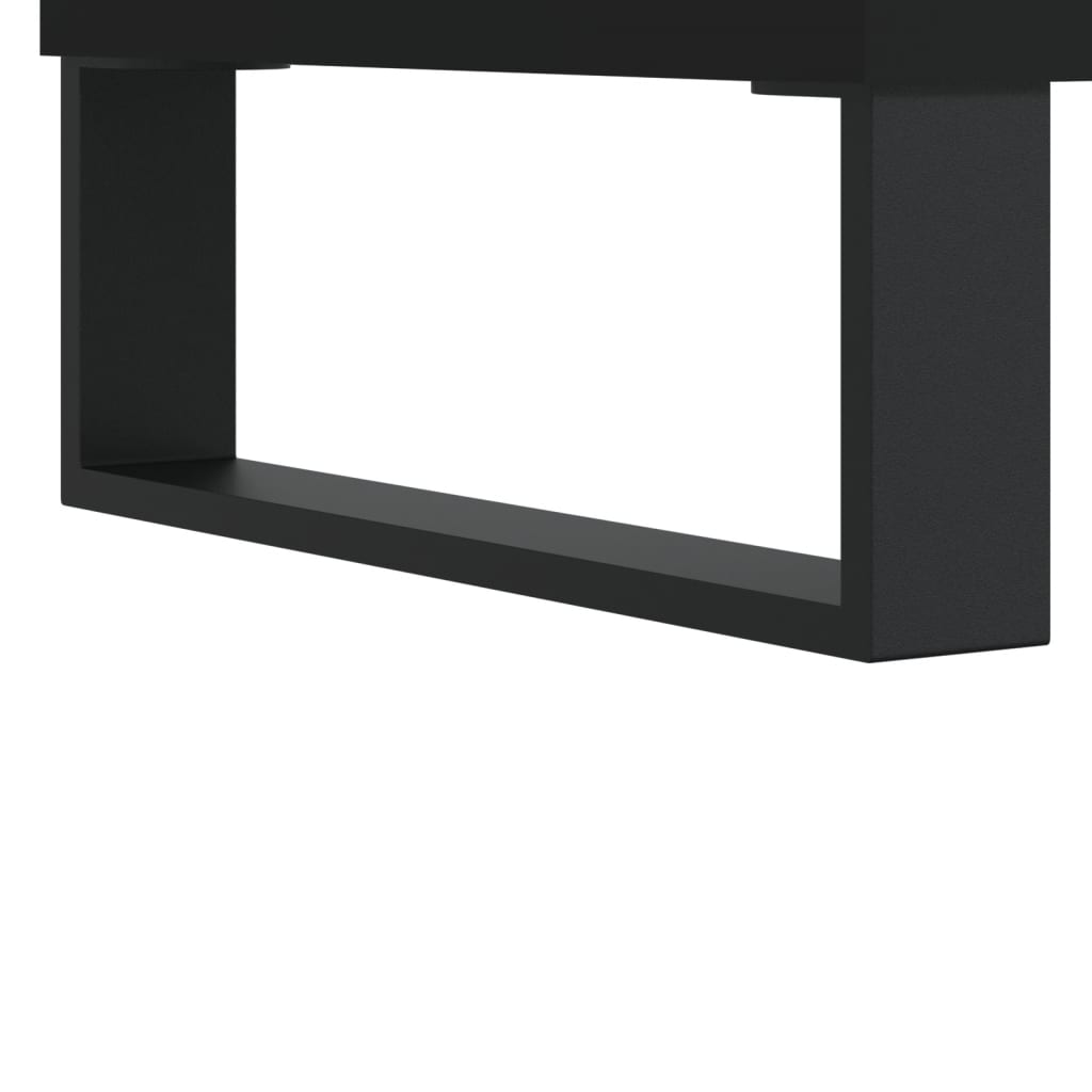 Bathroom cabinet black 80x33x60 cm made of wood