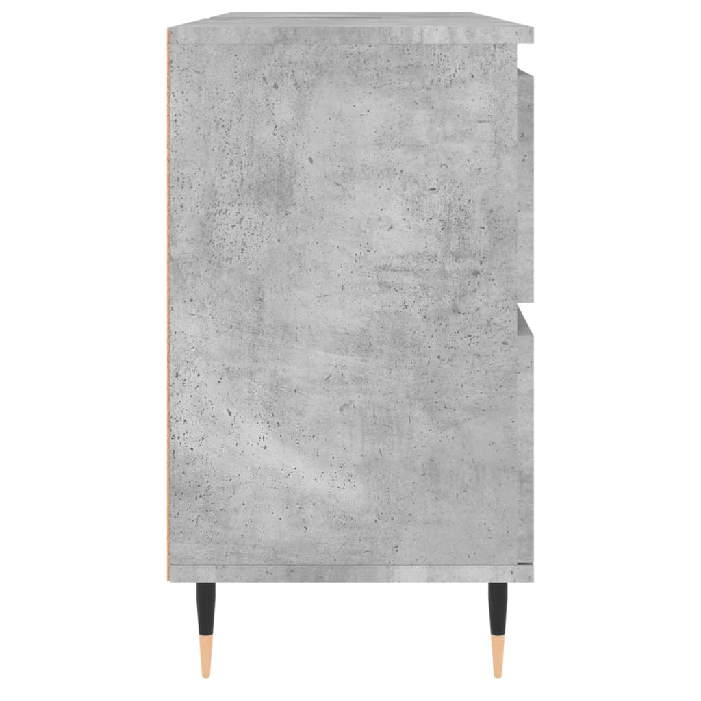 Bathroom cabinet concrete gray 80x33x60 cm made of wood